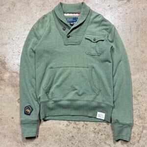 Polo Ralph Lauren Military Green Streetwear Sweater Cardigan